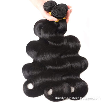 Real Virgin Human Hair Unprocessed Body Wave Extensions With Thick Ends Brazilian Human Hair Cuticle Aligned Bundle